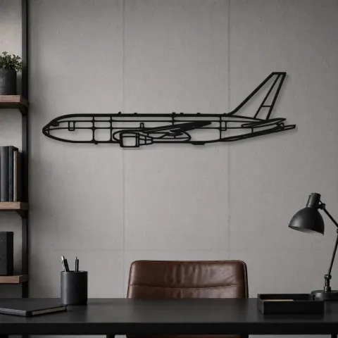 Vue alternative de Silhouette en métal d'avion KC-46, Décoration murale en métal, Décor aéronautique, Décor d'aviation