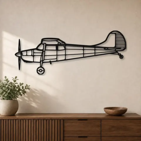 Silhouette d'avion en métal 170B, Décoration murale en métal, Décor aéronautique, Décorateur aviateur