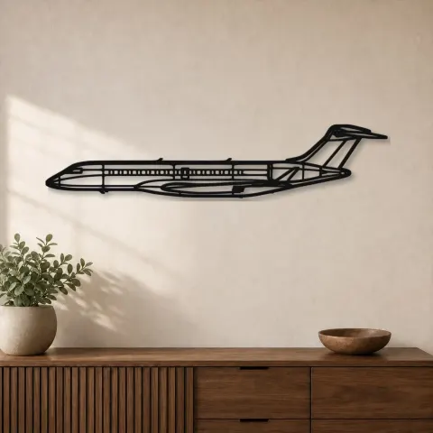Silhouette en métal d'avion Global 7500, décoration murale en métal, décoration aéronautique, décoration d'aviation