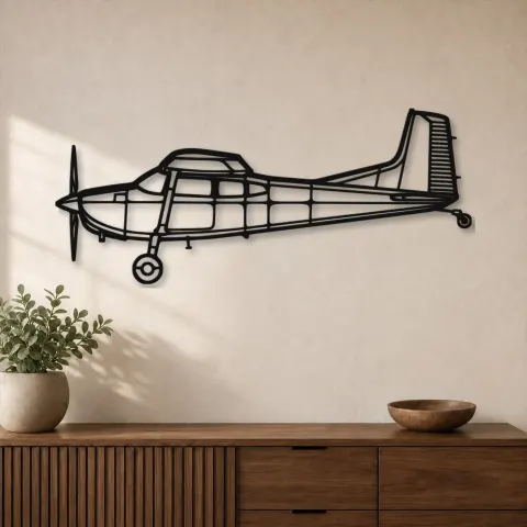 Silhouette d'avion en métal 180K, Décoration murale en métal, Décor aéronautique, Décorateur aviateur