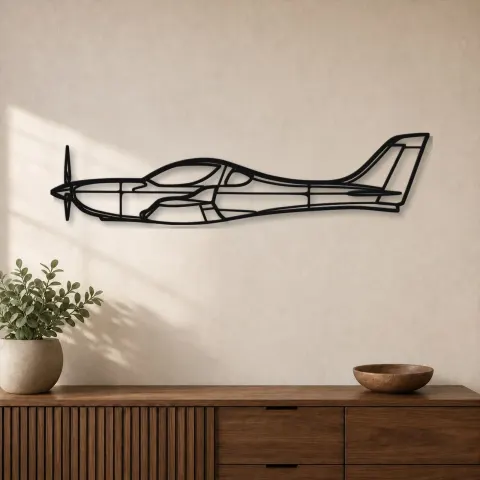 Silhouette en métal du WT9 Dynamic, Décoration murale en métal, Décor aéronautique, Décorateur aviateur