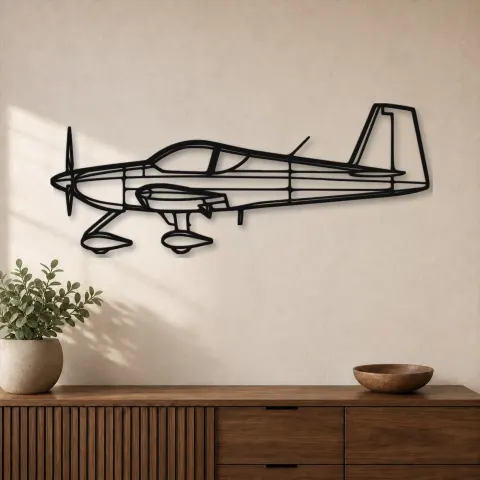 Silhouette en métal d'avion RV-14a, décoration murale en métal, décoration aéronautique, décoration d'aviation