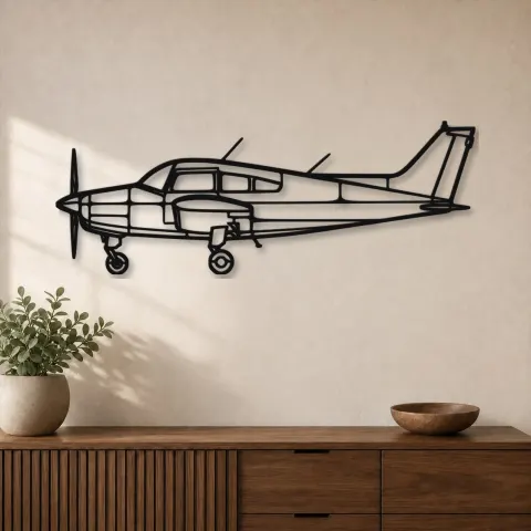 Silhouette d'avion en métal A23-24 Musketeer, Décoration murale aéronautique