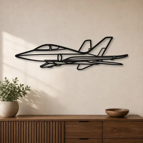 Silhouette d'avion Super Scorpion en métal, Décoration murale en métal, Décor aéronautique, Décor d'aviation