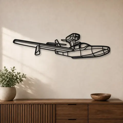 Silhouette en métal d'avion 270 Turbo Renegade, décoration murale en métal, décoration aéronautique, cadeau pour pilote