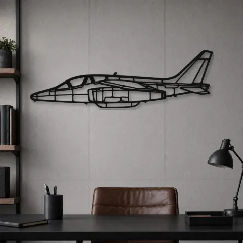 Vue alternative de Silhouette de l'avion Alpha Jet en métal, Silhouette d'avion en métal, Décoration murale aviation, Décoration aviateur