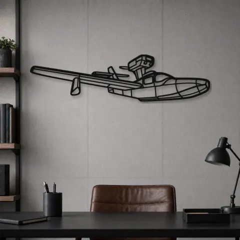 Vue alternative de Silhouette en métal d'avion 270 Turbo Renegade, décoration murale en métal, décoration aéronautique, cadeau pour pilote