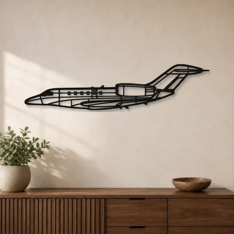 Silhouette de l'avion Citation X en métal, Silhouette d'avion en métal, Décoration murale aviation, Décoration aviateur