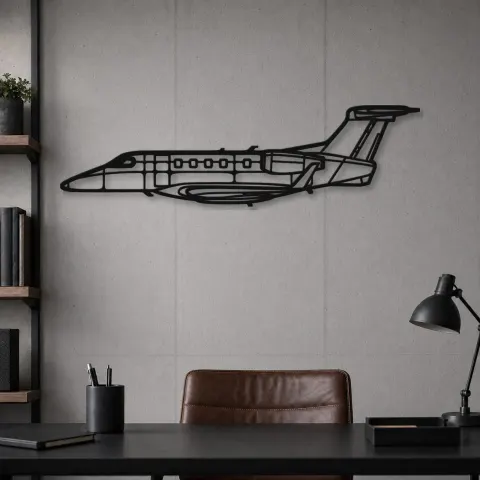 Vue alternative de Silhouette en métal d'avion Phenom 300, Décoration murale en métal, Décor aéronautique, Cadeau pour aviateur