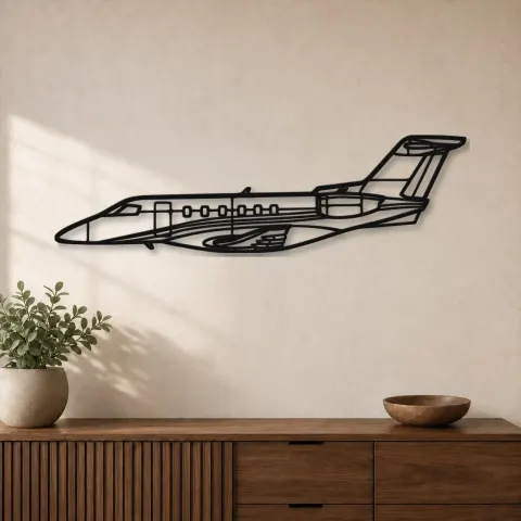 Silhouette en métal d'avion PC-24, Décoration murale en métal, Décor aéronautique, Cadeau pour aviateur