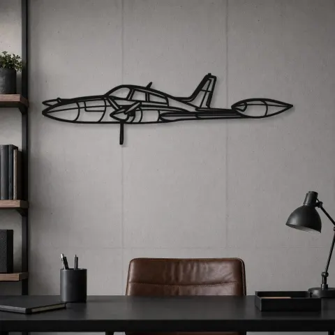 Vue alternative de Silhouette en métal d'avion 310R Angle, décoration murale en métal, décoration aéronautique, cadeau pour pilote