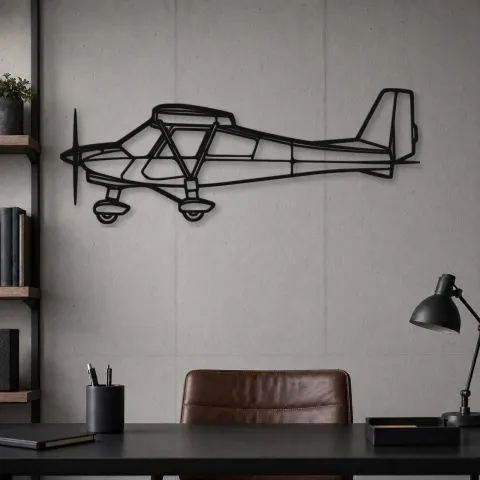 Vue alternative de Silhouette en métal d'avion C42B, Décoration murale en métal, Décor aéronautique, Cadeau pour aviateur