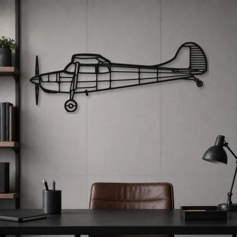 Vue alternative de Silhouette d'avion en métal 170B, Décoration murale en métal, Décor aéronautique, Décorateur aviateur