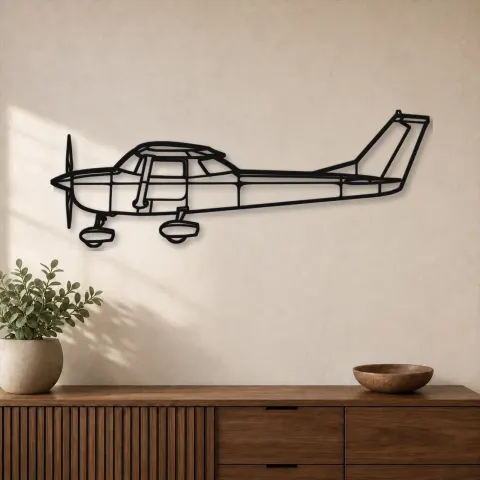 Silhouette d'avion en métal 150, Décoration murale en métal, Décor aéronautique, Décorateur aviateur
