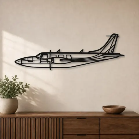 Silhouette en métal d'avion Piper Aerostar 600A, Décoration murale en métal, Décor aéronautique, Cadeau pour aviateur