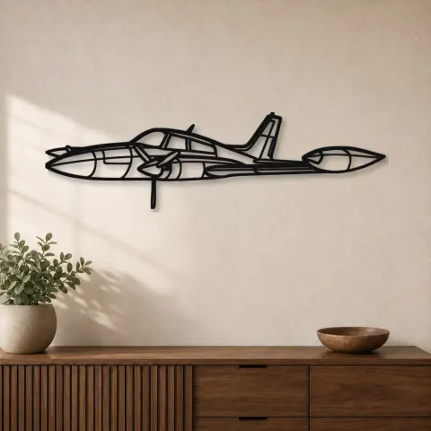 Silhouette en métal d'avion 310R Angle, décoration murale en métal, décoration aéronautique, cadeau pour pilote