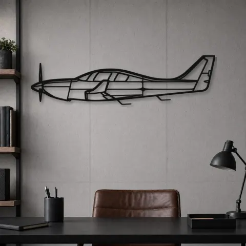 Vue alternative de Silhouette en métal d'avion Lancair IV-P, décoration murale en métal, décoration aéronautique, décoration d'aviation