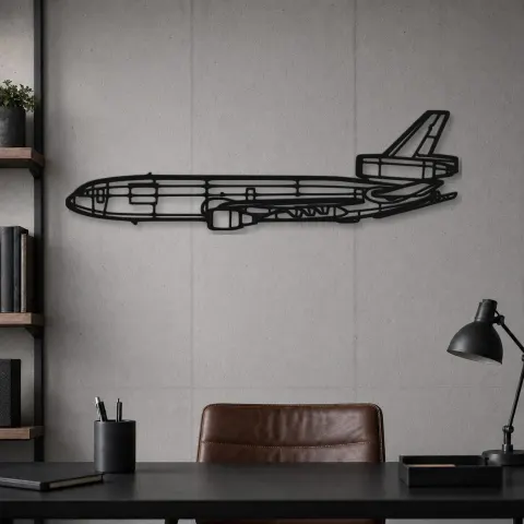 Vue alternative de Silhouette en métal d'avion KC-10 Extender, Décoration murale en métal, Décor aéronautique, Décor d'aviation