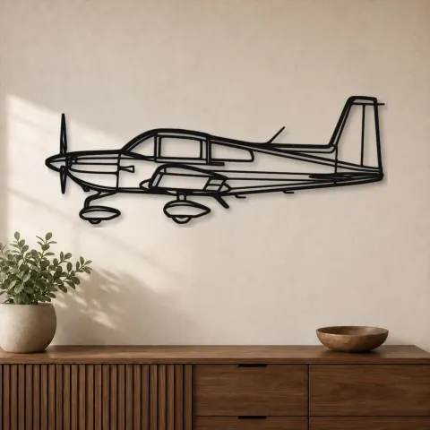 Silhouette d'avion AG-5B Tiger en métal, décoration murale en métal, décoration aéronautique, décoration d'aviation