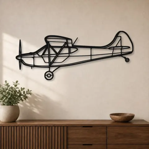 Silhouette en métal d'avion Savage Cruiser, décoration murale en métal, décoration aéronautique, décoration d'aviation