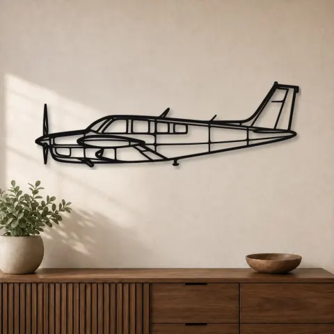 Silhouette d'avion Bonanza A36TC en métal, Décoration murale en métal, Décor aéronautique, Décor d'aviation