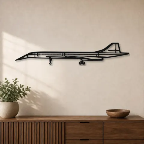 Silhouette d'avion BAC Concorde en métal, Décoration murale en métal, Décor aéronautique, Cadeau pour aviateur