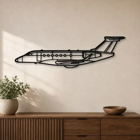 Silhouette de l'avion Praetor 600 en métal, décoration murale en métal, décoration aéronautique, décoration d'aviateur