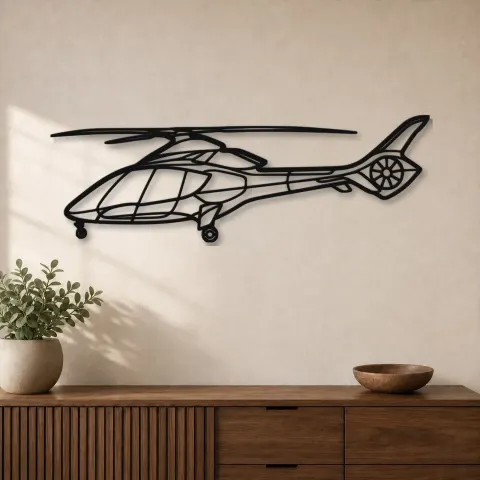 Silhouette d'avion HX50 en métal, Décoration murale aéronautique