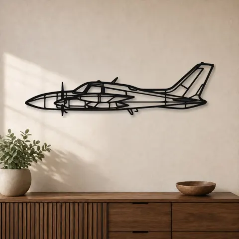 Silhouette en métal d'avion 310R, décoration murale en métal, décoration aéronautique, cadeau pour pilote