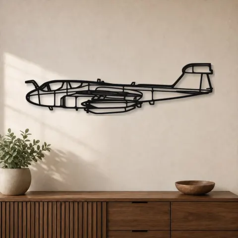 Silhouette en métal d'avion EA-6B Prowler, décoration murale en métal, décoration aéronautique, cadeau pour aviateurs