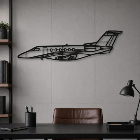 Vue alternative de Silhouette en métal d'avion PC-24, Décoration murale en métal, Décor aéronautique, Cadeau pour aviateur