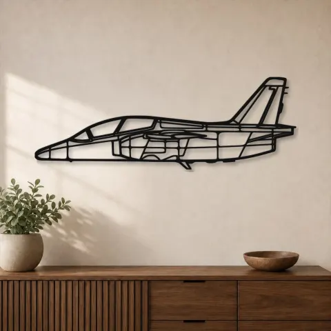 Silhouette en métal d'avion S-211, décoration murale en métal, décoration aéronautique, décoration d'aviation