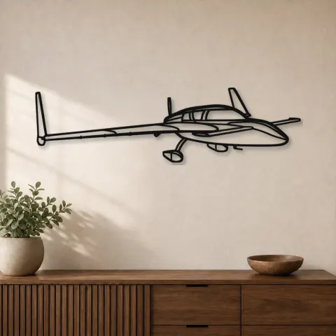 Silhouette de l'avion Cozy MK IV Angle en métal, Silhouette d'avion en métal, Décoration murale aviation, Décoration aviateur