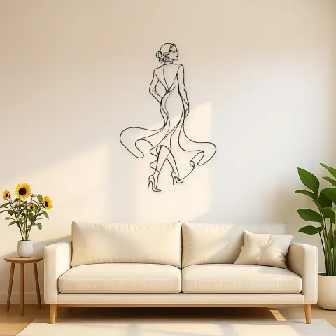 Roten Teppich Dreh Metall-Wandkunst | Wanddekoration für Modefiguren