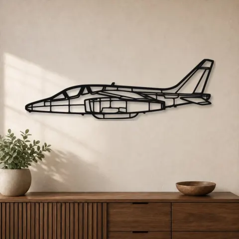 Silhouette de l'avion Alpha Jet en métal, Silhouette d'avion en métal, Décoration murale aviation, Décoration aviateur