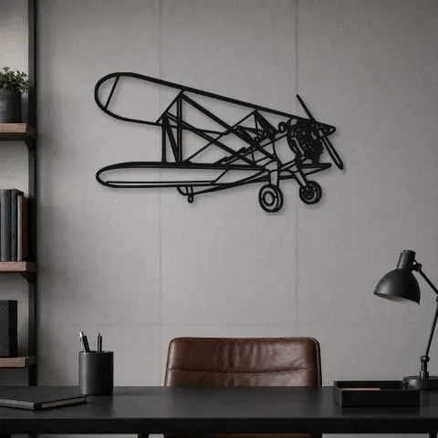 Vue alternative de Silhouette d'avion en métal Model 75, décoration murale aéronautique