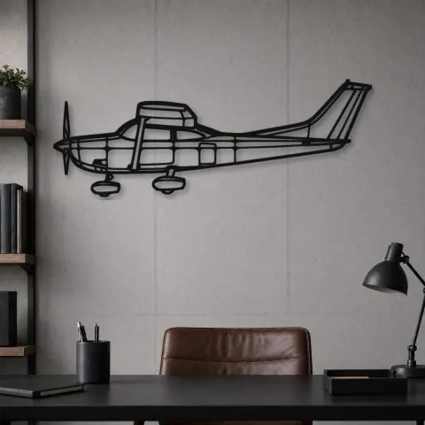 Vue alternative de Silhouette d'avion en métal 182P Skylane, Décoration murale en métal, Décor aéronautique, Décorateur aviateur