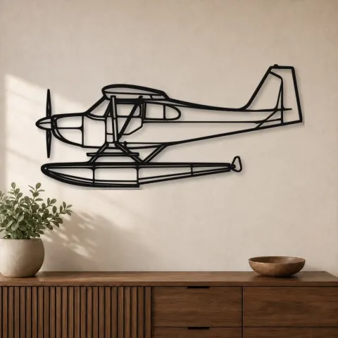 Silhouette de l'avion Citabria en métal, Silhouette d'avion en métal, Décoration murale aviation, Décoration aviateur