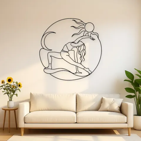 Décoration murale en métal Wild Thing Arc | Décor mural pour le yoga et la méditation
