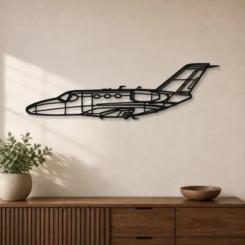 Silhouette de l'avion Citation Mustang en métal, Silhouette d'avion en métal, Décoration murale aviation, Décoration aviateur