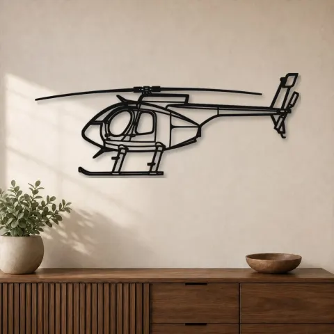 Silhouette d'avion en métal 530F, décoration murale en métal, décoration aéronautique, cadeau pour pilote