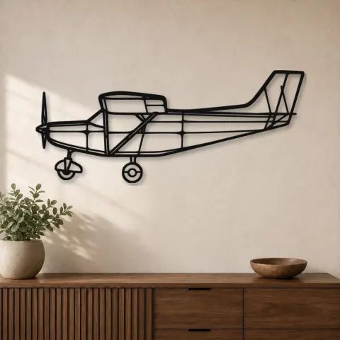 Silhouette en métal d'avion Jumper DIY, Décoration murale en métal, Décor aéronautique, Décor d'aviation