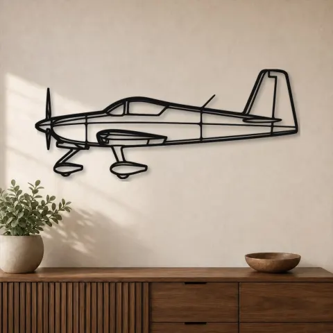 Silhouette en métal d'avion RV-7, décoration murale en métal, décoration aéronautique, décoration d'aviation