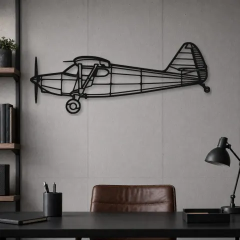 Vue alternative de Silhouette d'avion en métal 1947 108-2, Décoration murale en métal, Décor aéronautique, Décorateur aviateur