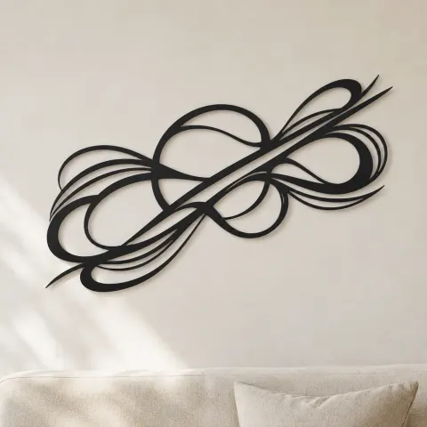 Dynamic Diagonal Flow Metal Wall Art | Modern Abstract Metal Decor
