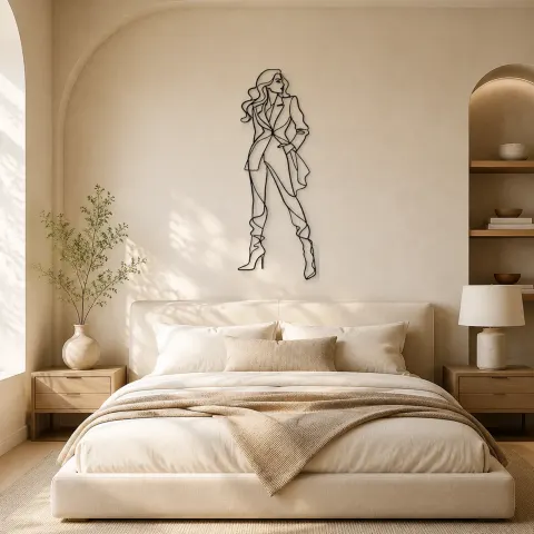 Vue alternative de Décoration murale en métal Pose de Bottes de Mode | Décor mural Figure de Mode