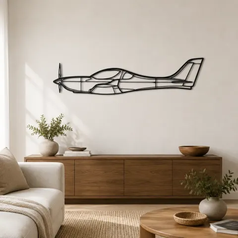 Silhouette en métal du WT9 Dynamic, Décoration murale en métal, Décor aéronautique, Décorateur aviateur