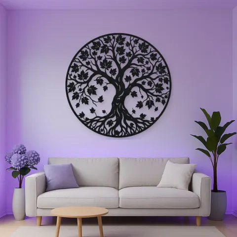 Autumn Leaf Tree Metal Wall Art | Botanical Metal Wall Decor alternative Ansicht