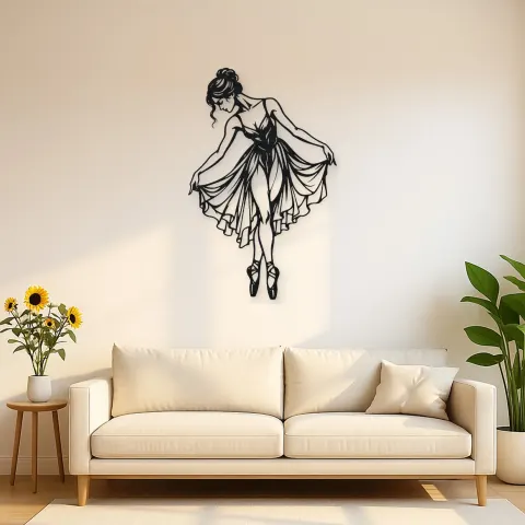 Ballet Reverence Metal Wall Art | Movement Silhouette Decor