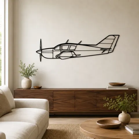 Silhouette en métal du Viking 17-31A, Décoration murale en métal, Décor aéronautique, Décorateur aviateur